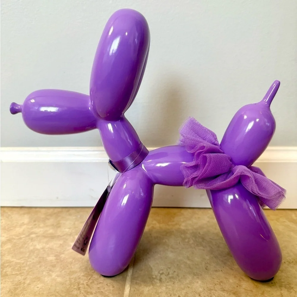 Unique Adorable Purple Balloon Dog Sculpture- Celebrate- Valentines Day Decor